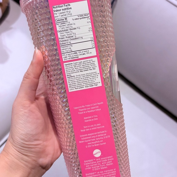 Pink Barbie Cold Cup Tumbler with a Cappuccino Mix Powder - Picture 6 of 6